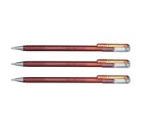 Pentel Lot De 3 Stylos Roller Hybride Encre Gel "Dual Pen", Orange/Jaune