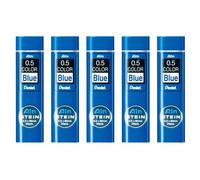 Pentel Lot De 5 Etuis De 20 Mines De Couleur Ain Stein 0,5mm Bleu