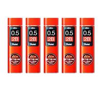 PENTEL Lot de 5 Etuis de 40 mines 0,5 mm AIN STEIN C275 dureté 2B