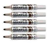 PENTEL Lot de 5 Marqueurs pour tableau blanc MAXIFLO MWL5M Marron