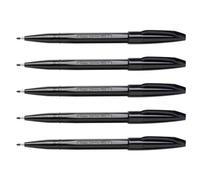 Pentel Lot De 5 Stylos Feutre Sign Pen S 520, Noir