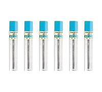 PENTEL Lot de 6 Etuis de 12 mines HI-POLYMER SUPER 0,7 mm HB noir
