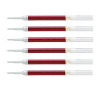 PENTEL Lot de 6 Recharges pour Roller Encre Gel ENERGEL LR10 Pointe 1mm rouge