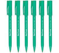 Pentel Lot de 6 stylos roller à encre liquide R50 à pointe fine - Pointe 0,8 mm largeur de trait 0,4 mm - 77 % recyclés - Vert