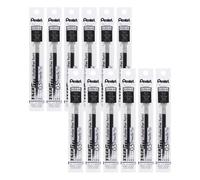Pentel LRN5 Recharges pour Roller Energel Pointe 0,5 mm BLN105, BLN75, BL625 Noir - Lot de 12
