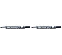 Pentel Marqueur effaçable Maxiflo Flex-Feel pointe conique 4,6 mm - noir (Lot de 2)