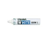 Pentel Marqueur Permanent Blanc X100w, Pointe Biseaut¿,