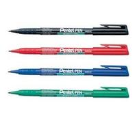 Pentel Marqueur Permanent Green-Label Nms50, Rouge