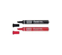 Pentel - Marqueur permanent N50, rouge, pointe ogive