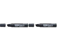 Pentel Marqueur permanent N50XL pointe biseautée 8 à 15,4 mm noir (Lot de 2)