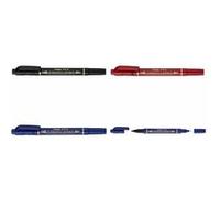 Marqueur permanent Pen, double pointe, bleu