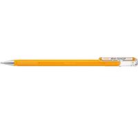 Pentel Mattehop K110-VF2X Stylo à encre gel avec encre à fort pouvoir couvrant, finition mate, modèle avec capuchon, 1 pièce, jaune-orange
