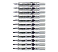 Pentel Maxiflo Lot de 12 Marqueurs effaçables à sec pour tableau blanc Pointe conique moyenne encre liquide Violette