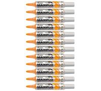 Pentel Maxiflo Lot de 12 Marqueurs pour Tableau blanc Pointe conique large Orange MWL5M-F