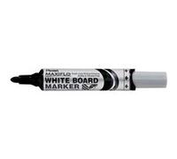 Pentel Maxiflo Lot de 12 marqueurs effaçables à sec tableau blanc Pointe ogive large Encre liquide Noire MWL5M-AO