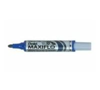 Pentel Maxiflo Lot de 12 Marqueur effaçable à sec tableau blanc Pointe ogive large Encre liquide base alcool Bleue MWL5M-CO