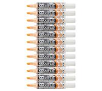 Pentel Lot De 12 Marqueurs Tableaux Blancs Maxiflo, Pointe Biseautée Large, Jaune