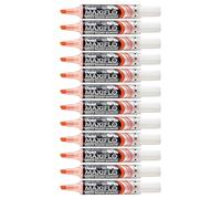 Pentel Maxiflo MWL6 Lot de 12 Marqueurs effaçables à sec pour tableaux blancs Pointe biseautée large Encre liquide Orange