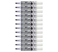 Pentel Maxiflo - MWL6 -V Lot de 12 Marqueurs effaçables à sec pour tableau blanc Pointe biseautée large- encre liquide Violette