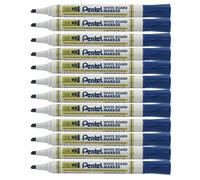 Pentel Mw86 - Marqueur - Pour Tableau Blanc - Bleu - Encre Pigmentée - 1.8-4.5 Mm - Pack De 12