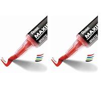 Pentel MWL5SBF/4 Maxiflo Flex-Feel Pochette de 4 Marqueurs tableau blanc pointe flexible conique 4,6 mm Noir/Bleu/Rouge/Vert (Lot de 2)