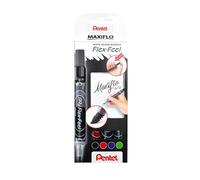 Pentel MWL5SBF-4Maxiflo Flexfeel Lot de 4 marqueurs pour tableau blanc avec pointe flexible