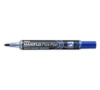 Pentel MWL5SBF Maxiflo Flex-Feel Marqueur pour Tableaux Blancs Réencrable à Pointe Flexible Bleu - Lot de 12