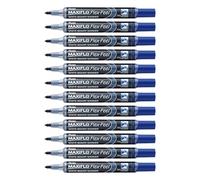 Pentel MWL5SBF Maxiflo Flex-Feel Marqueur pour Tableaux Blancs Réencrable à Pointe Flexible Bleu - Lot de 12