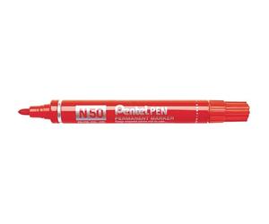Pentel N50-BE Lot de 12 Boîtes Aluminium Rouge