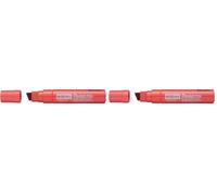 Pentel N50XL-B Marqueur Permanent XL Pointe Biseautée, Rouge (Lot de 2)