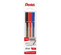 Pentel NF450 marqueur permanent pointe extra fine couleurs ass.ti 3 pcs