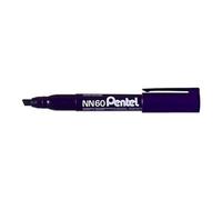 Pentel NN60-A-N NN60 Marqueur permanent Pointe bizeautée Noir Lot de 12