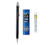 Pentel Orenz Porte-mine - Corps noir de 0,5 mm + mines de recharge Ain Stein HB de 0,5 mm + gommes de recharge
