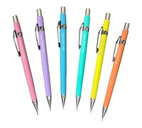 Pentel P200 Series Portes-mines technique gamme Pastel, 0,5 mm, Lot de 12 pcs couleurs de corps assorties (2 bleu, 2 vert, 2 rose, 2 violet, 2 orange, 2 jaune)