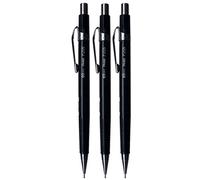 Pentel P205 Lot de 3 critériums rechargeables avec gomme Noir Série P200 P205-A 0,5 mm