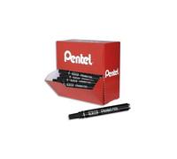 Pentel Pack De 36 Marqueurs Permanents Corps Métal N50 Pointe Ogive Encre Noire (30+6 Gratuits)