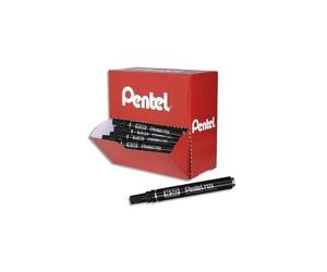 Pentel Pack De 36 Marqueurs Permanents Corps Métal N50 Pointe Ogive Encre Noire (30+6 Gratuits)