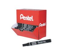 Pack de 30+ 6 marqueur permanent indélébile Pentel N60 pointe biseautée 3,9 à 5,5 mm noir