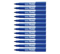 Pentel Pen NN50-C Marqueur permanent Pointe conique moyenne, Bleu, Lot de 12