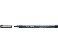 Pentel Feutre fin Pointliner Calligraphy S20P-C20A – Pointe métallique calligraphie Noir 2 mm