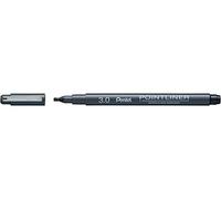 Pentel Pointliner Calligraphy S20P-C30A Stylo fin avec pointe de calligraphie en métal Noir Imperméable et résistant à la lumière 3 mm