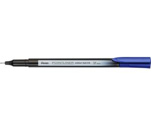 Pentel Pointliner Colour S40 Lot de 12 feutres à pointe fine Encre colorée, 0,4 mm Bleu