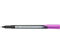Pentel Pointliner Colour S40 Lot de 12 feutres à pointe fine Encre colorée, 0,4 mm, fuchsia