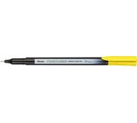 Pentel Pointliner Colour S40 Lot de 12 feutres à pointe fine Encre colorée, 0,4 mm, jaune