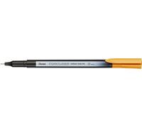 Pentel Pointliner Colour S40 Lot de 12 feutres à pointe fine Encre colorée, 0,4 mm, jaune orangé