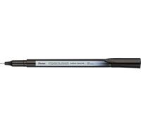 Pentel Pointliner Colour S40 Lot de 12 feutres à pointe fine Encre colorée, 0,4 mm, Noir