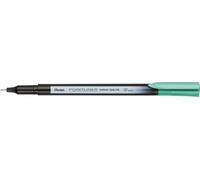 Pentel Pointliner Colour S40 Lot de 12 feutres à pointe fine - Encre colorée, 0,4 mm, vert mer
