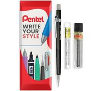 Pentel Porte-mine P205 avec mines HB de 0,5 mm + gomme de rechange