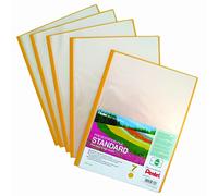 PENTEL - Protège-documents standard, format A4, 7 pochettes, jaune, chemise de présentation avec cou