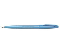 Pentel - S520 - Sign Pen - Lot de 12 feutres pointe moyenne acrylique - Encre bleu ciel